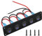 Schalter Panel, Fydun 12-24 V 5 Gang Wippschalter Panel IP67 Wasserdichte Dash Blaue LED Rocker Kippschalter Panel für RV Boat Yacht Marine Schaltkreis Steuerung