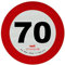 StickersLab Plaque de limitation de vitesse en aluminium réfléchissant 3 M Classe 2