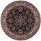 Hanse Home Design Kurzflor Wohnzimmerteppich Orient - Zabul Perser Look, Orientalischer Teppich für Esszimmer, Wohnzimmer, Schlafzimmer - Schwarz, 140 cm