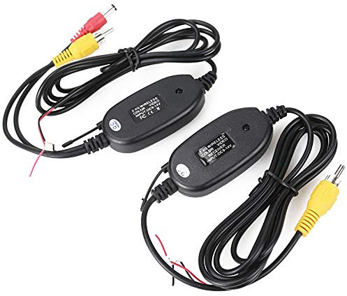 BOOMBOOST Trasmettitore e Ricevitore Video RCA da 2,4 GHz Wireless 12V Telecamera per retromarcia Videocamera RCA Monitor per Auto Monitor per retromarcia