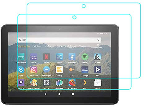 RLTech Screen Protector for Fire HD 8 2020, 9H [Anti-Scratching][Bubble-Free] Screen Protector for All-New Fire HD 8/Fire HD 8 Plus (10th Generation, 2020 Release), 2PC