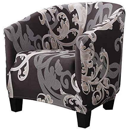 Mingfuxin Club Chair Schonbezug, Hohe Dehnung Stuhlbezüge aus Samtwanne Sessel Sofabezug Schonbezug Möbelschutz Weiche Couchbezüge