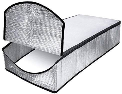 POHOVE Isolierung, universal, feuerfest, wasserdicht, tragbar, Luftpolster-Aluminiumfolie, Reißverschluss, für Zuhause, verdicktes, faltbares Zelt, Dichtung für Dachbodentreppen, Gartenleiter