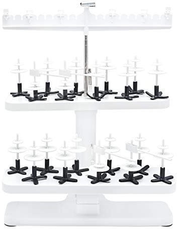SewTech 20 Spulenfadenständer für Stickmaschine, Nähmaschine, Quilten, Overlock-Maschine, höhenverstellbarer Kegelfadenhalter für glatteren Vorschub, großer Spulenhalter für Brother, Singer, Babylock,