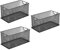 GOLDORCLE Set of 3 Household Wire Mesh Metal Steel Storage Basket Organizer CD Storage Boxes Organizer Bin Container Tote with Handles for Home Office 10.5 x 5.5 x 5.5