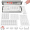 Generic001 138 Stück elastische Puffer, Gummipuffer, selbstklebend, mit Aufbewahrungsbox, Schutzpuffer, Möbelpuffer für Türen, Schubladen, Schränke, Tastatur und Notebook, 6 Größen