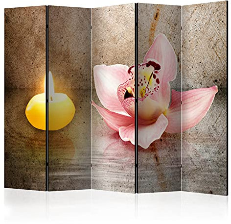 murando - Paravent Raumteiler Zen, 225x172 cm, 5-teilig, Wohnzimmer, modern