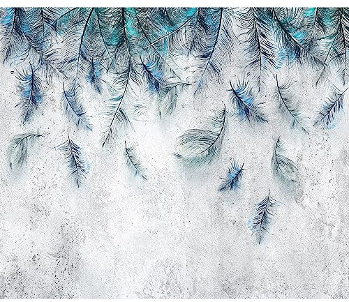 murando - Vlies Fototapete Feder 350x256 cm Vlies Tapeten Wandtapete XXL Moderne Wanddeko Design Wand Dekoration Wohnzmmer Schlafzimmer Büro Boho Abstrakt Ornament f-C-0489-a-a