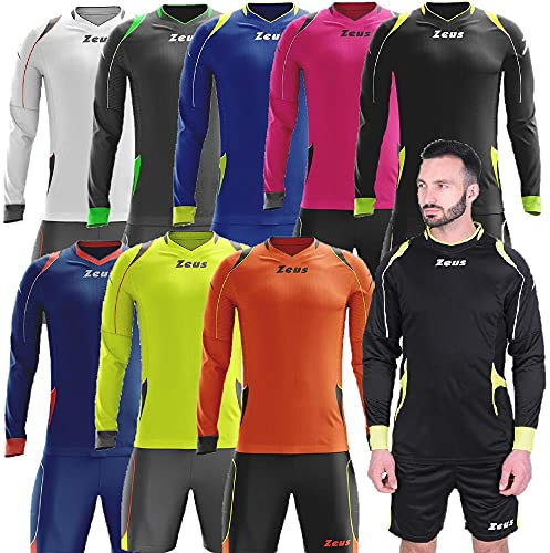 Completo Calcio Portiere Paros Zeus Pantaloncini e Maglia Portiere Personalizzabile con Nome e Numero Taglie da Bambino e Adulto PS 40559