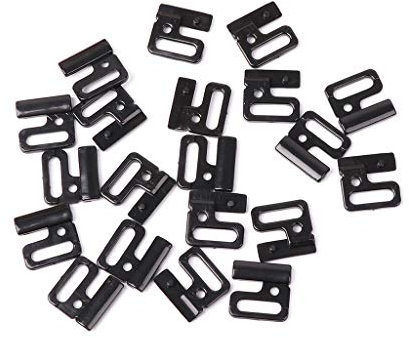 PHILSP Bralette Clip Hooks & Clasp, Plastic, Black, 10pcs Sewing On Swimsuit Bra BIKINI