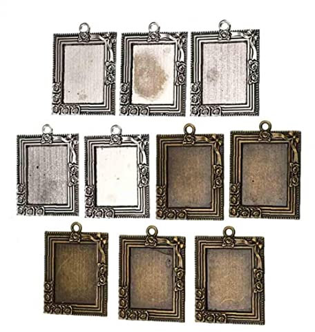 Vintage Picture Frame 10pcs Antique Mini Photo Frame Wall Hanging Photo Frames Pendant Photo Display Christmas Holiday Home Decor