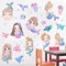 BuerHomie Wandtattoo Kinderzimmer Mädchen,Meerjungfrauen und Meerestiere Wandaufkleber, Wanddeco für babyzimmer