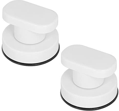 hifrom Tirador de puerta con ventosa adhesiva, sin taladrar, con ventosa fuerte, 2 unidades, para cajón, armario, baño, balcón, puerta de cristal, cocina, frigorífico