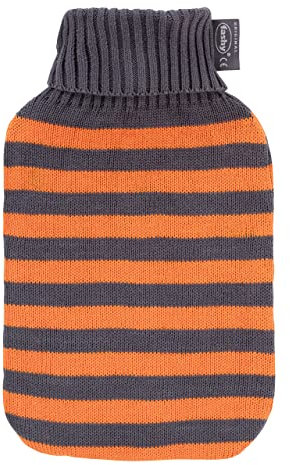 fashy Wärmflasche 2,0 L mit Strickbezug, orange, 67395 34