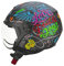 CGM Uni – Erwachsene Flo Motorradhelm, Mehrfarbig (Schwarz Hellblau Grün Matt), XXS (51-52 cm)