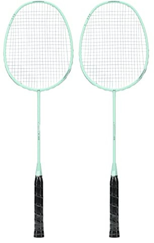 SPYMINNPOO 2-teiliges Badmintonschläger-Set, Leichte Badmintonschläger aus Glas-Carbon-Legierung für Professionelles Training und Wettkampf, Türkis