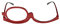 Makeup Lesebrille Frauen, Vergrößerungs-Make-up-Brille, Leichte Faltbare Make-up-Brille, Drehbare Make-Up-Brillen, Modische Augen-Make-Up-Brille, Einzel Auge Make-up Lupe Brille, +3.50, Rot