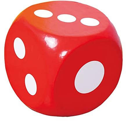 Baoblaze Spielwürfel Groß Schaumstoff, Großer Schaumstoffwürfel Weich, Bunt Eva Stoffwürfel D6, Soft Dot Dice, 30cm Teaching Aids Board Games für Teambuilding Klassenzimmer Party Favors, Rot