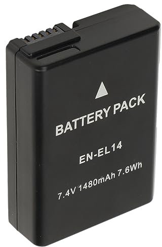 Batterie en EL14 pour Appareil Photo D3100 P7000 D5100 P710, Batterie de Remplacement pour Appareil Photo Numérique, 1480 MAh 7,4 V, Accessoires pour Appareil Photo