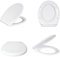 Soft Close Toilet SEAT Oval with Metal Fixing Hinges White Quick Release