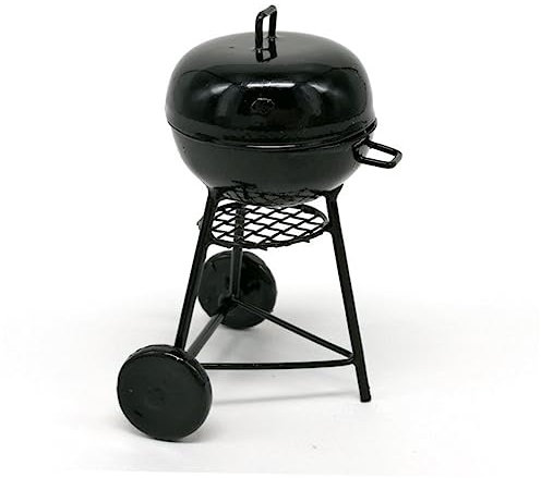 TOYANDONA 1:12 Grill Szenensimulationsspielzeug Miniatur-Grill Miniatur Puppenhaus Zubehör Mini-grillrost Miniatur Feengarten Dekorationen Taschengrillwerkzeug Möbel Requisiten Kind