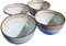 PintoCer - 4 X 700ml set Schüsseln Steingut, Handgefertigt, Müslischalen, Große Suppenschüssel, Salatschüsseln, Eiscreme, Nachtisch, Desserttasse Keramik, Frühstücksschalen, Beige und Braun