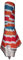 ECLIPSE - Sombrilla de playa plegable, perfecto para viaje, moto, mochila.. (Rojo, Azul, Blanco)
