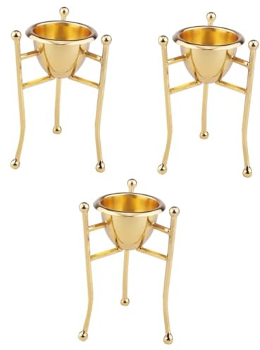 Alipis 3 Pz portauova egg holder portauovo uova di ceramica supporto per uova sode cartoni delle uova riutilizzabili coppa porta uova vassoio delle uova biscotto Divisore rame