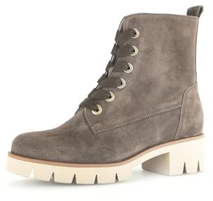 Gabor Damen Combat Boots, Frauen Stiefeletten,uebergangsschuhe,uebergangsstiefel,schnürstiefel,Winterstiefel,warm,Mohair(Panna),44 EU / 9.5 UK