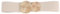 VONMELLI Damen Breiter Elastischer Gürtel mit Goldener Schnalle für Kleid Stretchy Vintage Taillengürtel für Damen Beige(Gold Schnalle) M