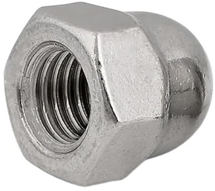 1/2/3/5/10 Stück Linksgewinde Hex Acorn Hutmutter 304 Edelstahl M6 M8 M10 M12 M16 Reverse Tooth Dome Cover Hexagon Dekorative Muttern(M6 x10Pcs)