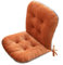 AOPEZIA Stuhlkissen mit Rückenteil Sitz und Rückenkissen mit Bänder Polsterauflage, Gartenstuhlauflage Niedriglehner Auflage Polsterauflage Gartenstuhl(Orange,1 Piece)