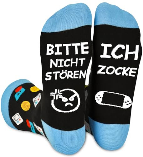 Lustige Gaming Socken Gamer Geschenk Mit Spruch Bitte Nicht Stören Ich Zocke Zocken Socken Lustig Neuheit Geburtstag Geschenke Für Zocker Männer Herren Jungs Damen Spieler