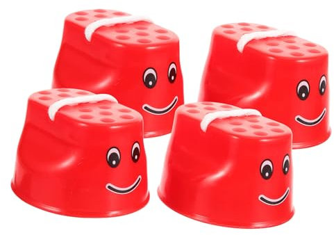 DRESSOOS 2paires Stilts Ovales pour Garçon Fille Jeu Extérieur Interaction avec Corde Stable Jouet Équilibre pour Filles Et Garçons