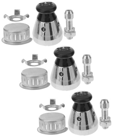 Cabilock Pressure Cooker Relief Valve Replacement Parts Set 12pcs Aluminum Alloy Safety Exhaust Valves Anti-Blocking Covers and Clips for Kitchen Cooking Accessories