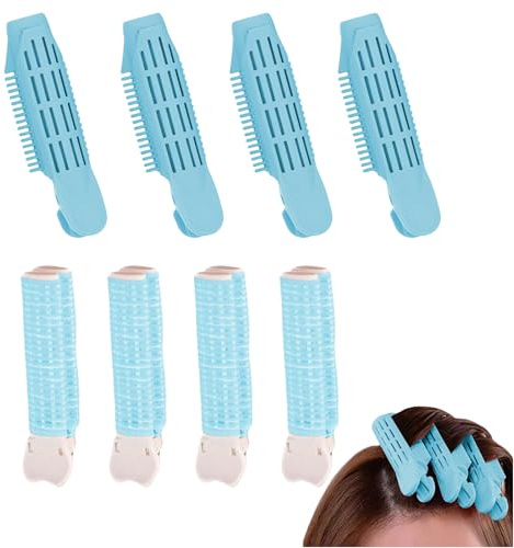 Yeomju 8 Stück Volumen Haar Clips, Ansatz Volumen Clips Haar Lockenwickler Air Curler Wurzelspangen Für Haarvolumen Flauschige Haarvolumizer Clips Locken Clips (Blau)