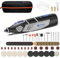 HARDELL Cordless Rotary Tool12V, 5-Speed (8000-35000 RPM) Rotary Multi Tool, 2Ah Battery Power Rotary Tools 80pcs Accessories for Sanding, Polishing, Carving, Cutting, Drilling, DIY Crafting