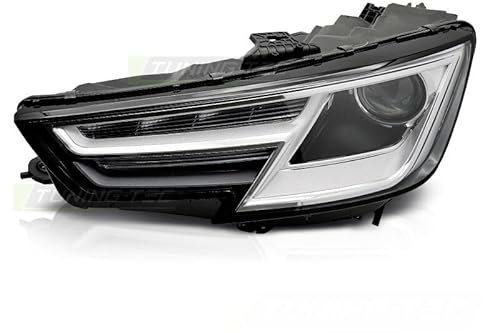 DRL Xenon-Scheinwerfer, schwarz, linke Seite, TYC, passend für Audi A4 B9 15–19