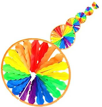 VICASKY Wind Rotierenden Windmühle String Seil Garten Decor String Seil Windrad Helle Outdoor Layout Dekoration