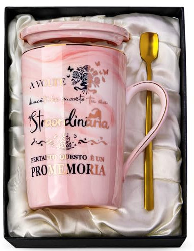 Biching Regalo Donna Compleanno, Regalo Amica, Regali Donna Tazza da Caffè in Ceramica da 400ml Originale Utile Personalizzato Regali per Donne, Migliore Amica, Sorelle, Mamma, Collega