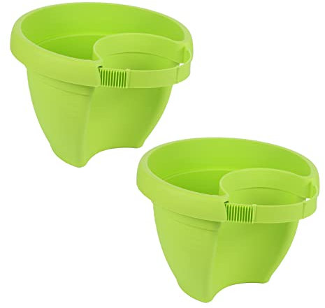 ROMISBABA 2stücke Wand-blumentopf Hängekorb Blumenbehälter Aus Kunststoff Langlebiger Hängeeimer Einstellbarer Blumen Topf Für Wand Hänge-blumentopf