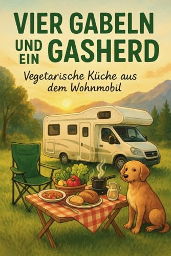 Vier Gabeln und ein Gasherd - vegetarische Küche aus dem Wohnmobil: Geschenk für Camper, Camping, Outdoor, Omnia, Ideen, Rezeptbuch, Familie