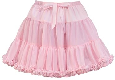 Wikoan Jupon Femme Petticoat Années 50 A-Ligne Jupe Tutu Vintage Jupe Tulle pour Femmes Fond de Robe Ballet Danse et Costume d'halloween Rose S-M