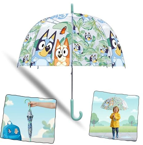 SRV Hub Parapluie dôme en PVC pour enfants, parapluie confortable pour enfants, parapluie coupe-vent pour filles et garçons, garde les jeunes athlètes au sec et heureux de 3 à 7 ans