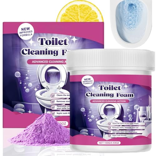 Toilet Cleaner,Foaming Toilet Bowl Cleaner,To/ilet Active Oxygen Agent,for Deep Fresh Cleaning,Clean To/ilet Cleaning Foam,Limescale Remover Powder,Self Activating Powder