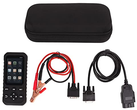 OBD2-Scanner-Batterietester, Fahrzeugdiagnose-Fehlercode-Lesegerät mit 3,97-Zoll-HD-Farbbildschirm, Echtzeit-Prüfung des Batteriezustands, für 12 V/24 V-Fahrzeuge, unterstützt 9 Pr