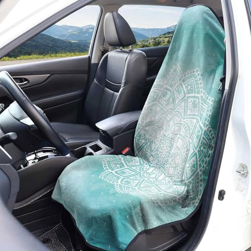 Autositzbezüge mit mehrfarbigem Streifenmuster für die Vordersitze | universell passend waschbar atmungsaktiv aus Frottee Accessoires für die Autoinnenausstattung 1 Stück/2 Stück