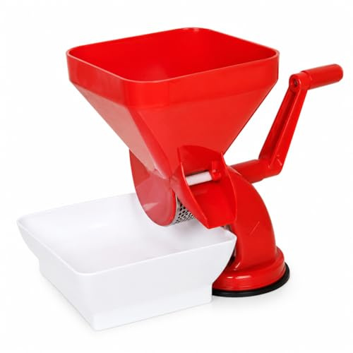 Spremipomodoro manuale con ventosa, passapomodoro per salsa in acciaio inox e corpo resistente, macchina per salsa fatta in casa, smontabile e lavabile in lavastoviglie