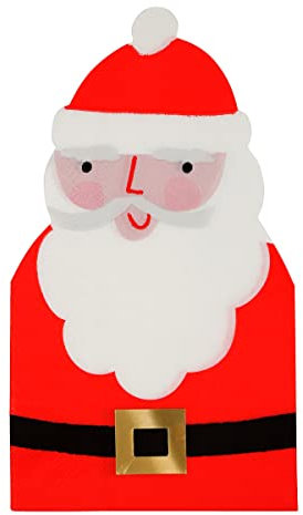 Meri Meri Servietten mit Weihnachtsmann-Motiv