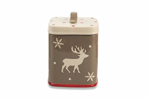 Villa d'Este Home Tivoli Caribu Biscottiera, Dolomite, Grigio, 14.8x14.8x21 cm